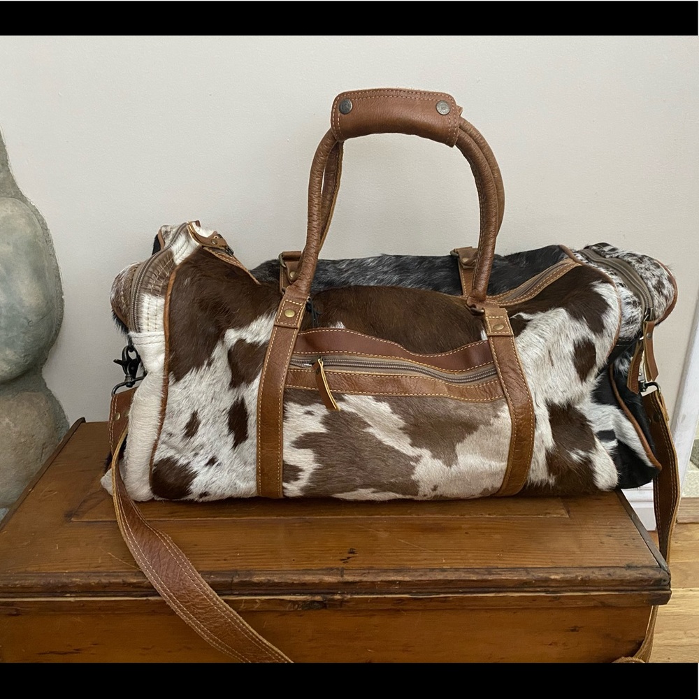 MYRA Hair on hide Duffle Bag